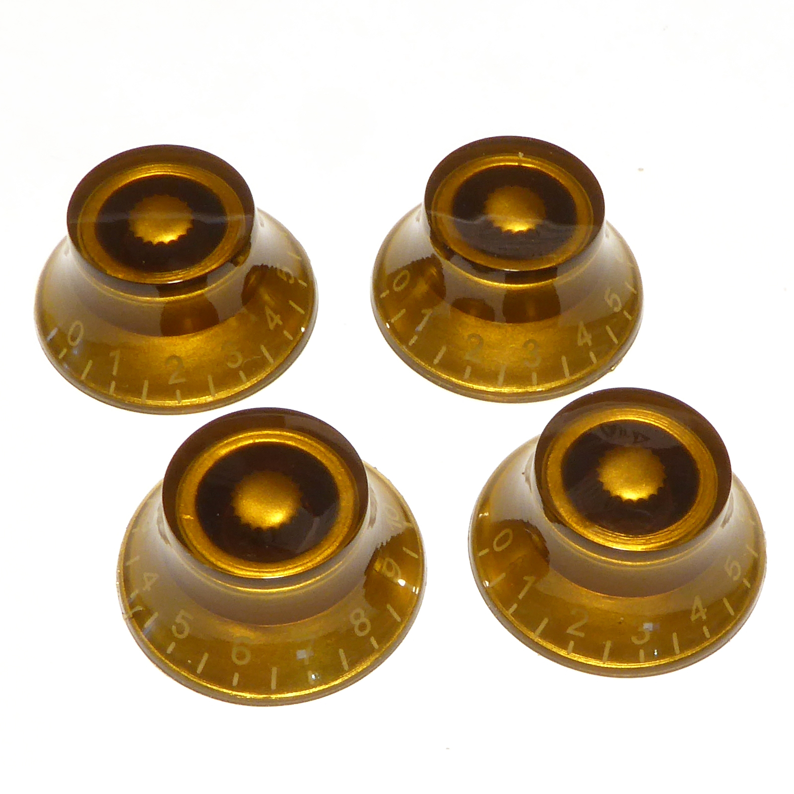 Bell Shaped Amber / Smoked Gold Control Knobs