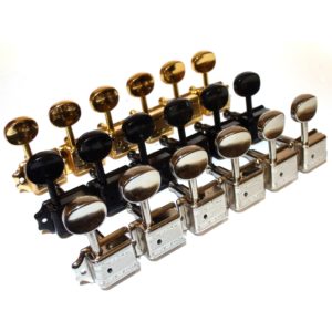 Wilkinson Locking Guitar Tuners – 6 Inline Chrome Tuning Keys – Electric Guitar Machine Heads