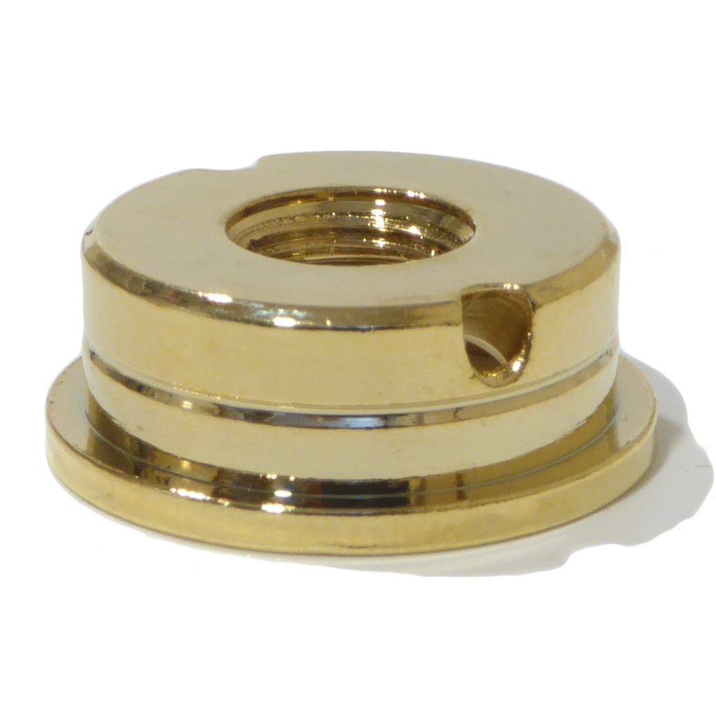 Electrosocket Jack Plate For Telecaster - Polished Gold, Replaces Clip-In Cup, Includes Switchcraft Jack