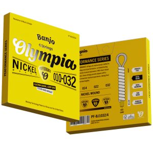 Olympia PF-BJ1032/4 Banjo Strings – 4 String Nickel Wound Loop End