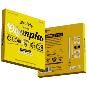 Olympia PF-U2528/C Clear Nylon Ukulele Strings – Front Packaging