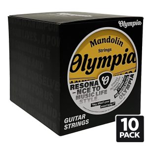 10 Sets Of Olympia Mandolin Strings – 80/20 Bronze – Loop End – Light Gauge (10-34)